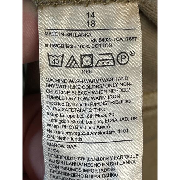 GAP Cargo Pants Womens 14 Khaki Loose Khaki Mojave Regenerative Cotton Casual - Picture 11 of 14